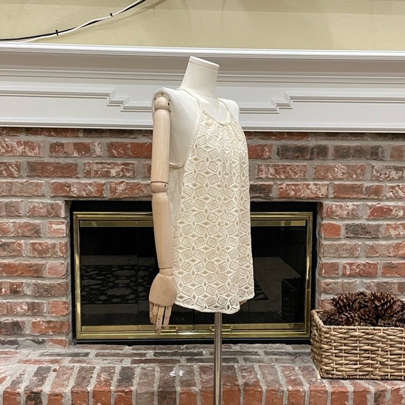 Romeo & Juliet Couture braided strap cream tank top / S / New With Tags - Picture 9 of 16